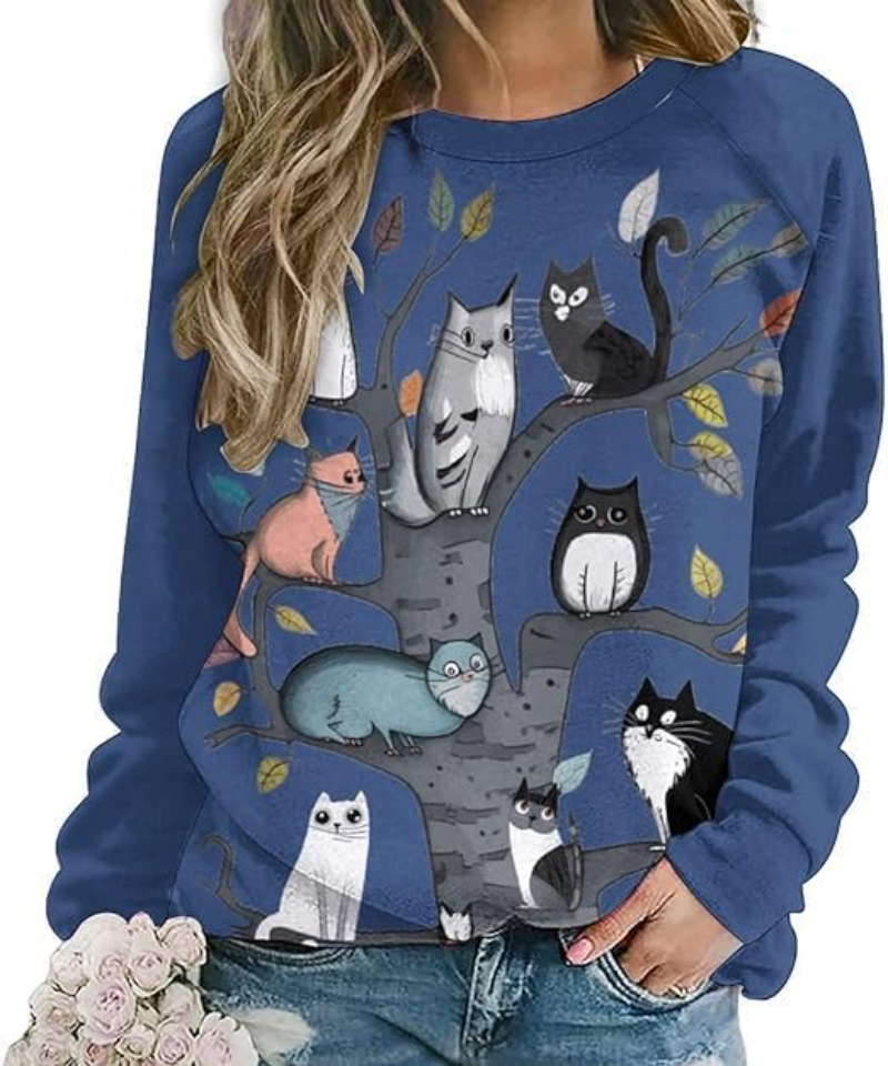 3D Print Cute Cat Floral Sweat – Plant Parent Hoodie Bewertung und Preis